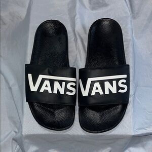 Vans Black and White Slide Sandals